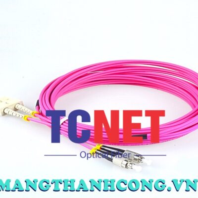 5pcs duplex 2sc upc 2fc upc om4 pvc 3 0mm pink optical fiber patchcord jumper