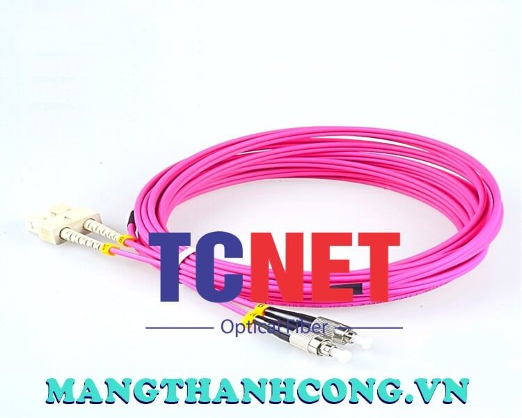 5pcs duplex 2sc upc 2fc upc om4 pvc 3 0mm pink optical fiber patchcord jumper