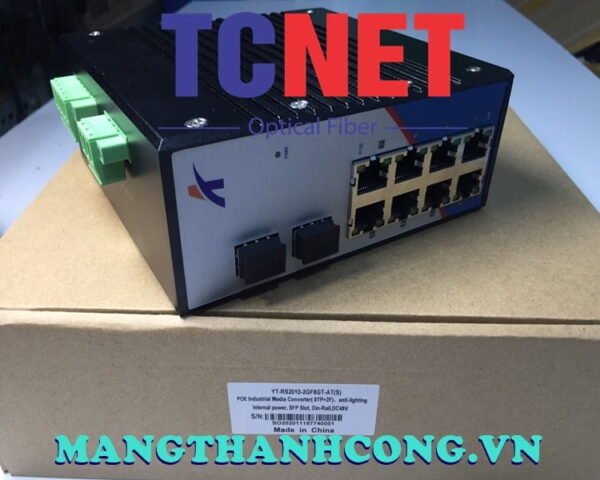 bo chuyen doi cong nghiep wintop yt rs2010 2gf8gt at bo chuyen doi quang dien poe 8 cong 101001000base tx pse 2 cong quang 1000base xsfp gan din nguon dc4675v 2
