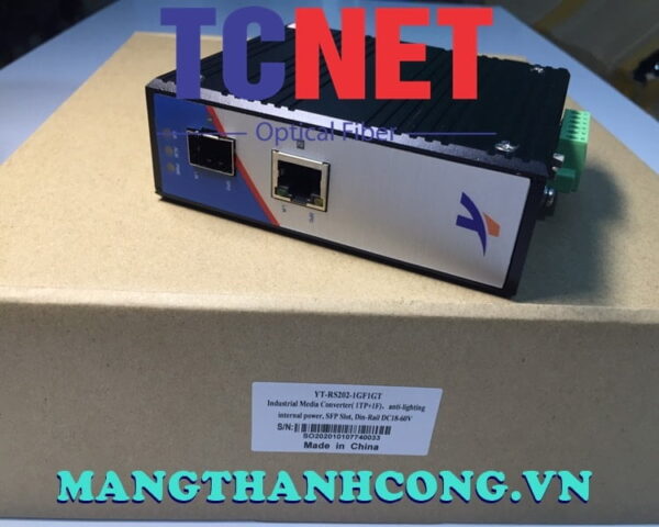 bo chuyen doi cong nghiep wintop yt rs202 1gf1gt bo chuyen doi quang dien 1 cong 101001000base tx 1 cong quang 1000base xsfp gan din nguon dc1875v 3