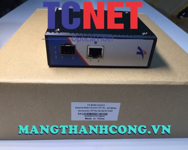 bo chuyen doi cong nghiep wintop yt rs202 1gf1gt bo chuyen doi quang dien 1 cong 101001000base tx 1 cong quang 1000base xsfp gan din nguon dc1875v 5