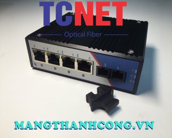 bo chuyen doi cong nghiep wintop yt rs205 1f4t bo chuyen doi quang dien 4 cong 10100base tx 1 cong quang 100base fx single modesc20km gan din nguon dc1875v 4