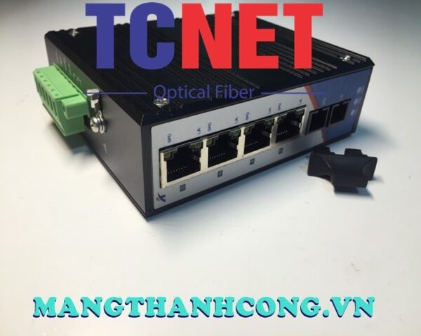 bo chuyen doi cong nghiep wintop yt rs205 1f4t bo chuyen doi quang dien 4 cong 10100base tx 1 cong quang 100base fx single modesc20km gan din nguon dc1875v 5