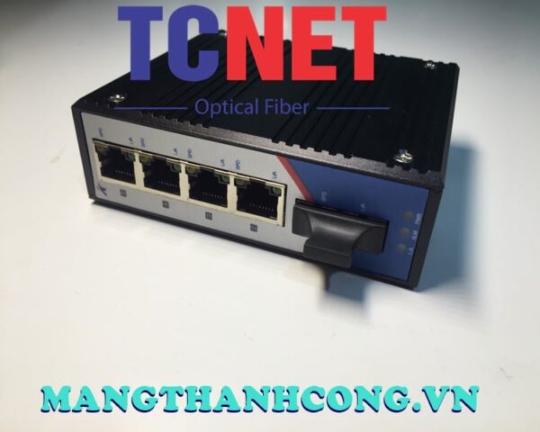 bo chuyen doi cong nghiep wintop yt rs205 1f4t bo chuyen doi quang dien 4 cong 10100base tx 1 cong quang 100base fx single modesc20km gan din nguon dc1875v 6