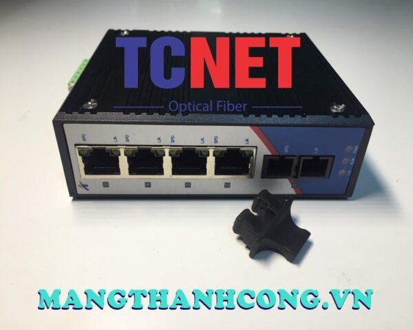 bo chuyen doi cong nghiep wintop yt rs205 1f4t bo chuyen doi quang dien 4 cong 10100base tx 1 cong quang 100base fx single modesc20km gan din nguon dc1875v 7