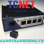 bo chuyen doi cong nghiep wintop yt rs205 1gf4gt bo chuyen doi quang dien 4 cong 101001000base tx 1 cong quang 1000base xsfp gan din nguon dc960v 11