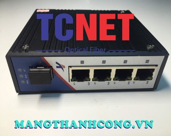 bo chuyen doi cong nghiep wintop yt rs205 1gf4gt bo chuyen doi quang dien 4 cong 101001000base tx 1 cong quang 1000base xsfp gan din nguon dc960v 12
