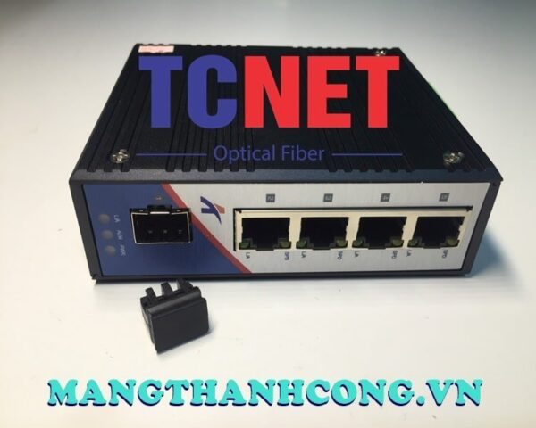 bo chuyen doi cong nghiep wintop yt rs205 1gf4gt bo chuyen doi quang dien 4 cong 101001000base tx 1 cong quang 1000base xsfp gan din nguon dc960v 7