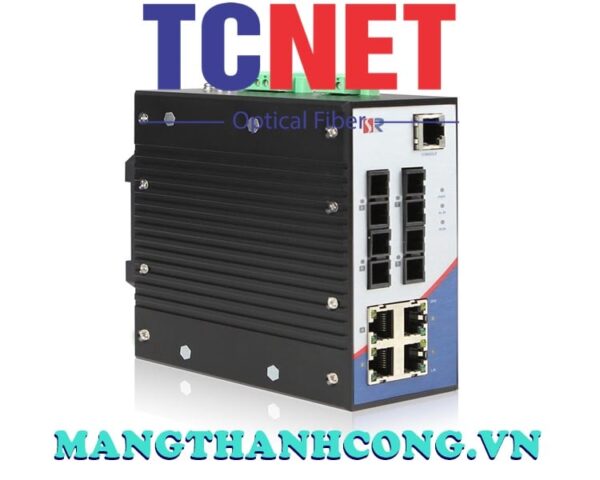 bo chuyen doi cong nghiep wintop yt rs608 4f4t bo chuyen doi quang dien 4 cong 10100base tx 4 cong quang 100base fx single modesc20km gan din nguon dc1875v co quan ly 1