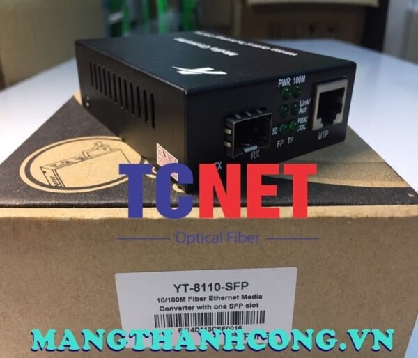 bo chuyen doi quang dien wintop yt 8110 sfp bo chuyen doi quang dien 1 cong 10100mbps fast ethernet 1 cong slot sfp quang ma yt 8110 sfp 3
