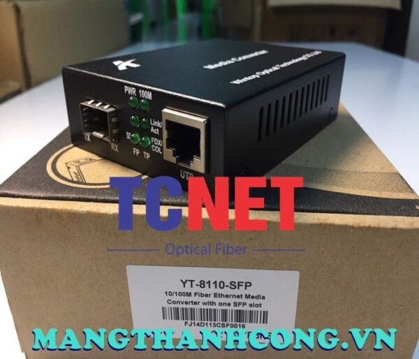 bo chuyen doi quang dien wintop yt 8110 sfp bo chuyen doi quang dien 1 cong 10100mbps fast ethernet 1 cong slot sfp quang ma yt 8110 sfp 5