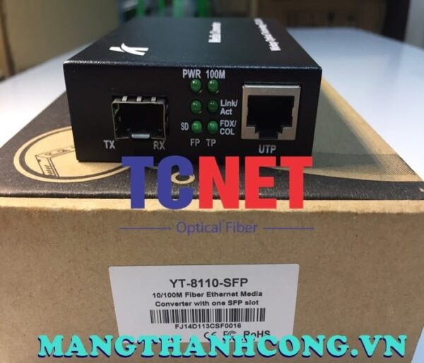 bo chuyen doi quang dien wintop yt 8110 sfp bo chuyen doi quang dien 1 cong 10100mbps fast ethernet 1 cong slot sfp quang ma yt 8110 sfp 6