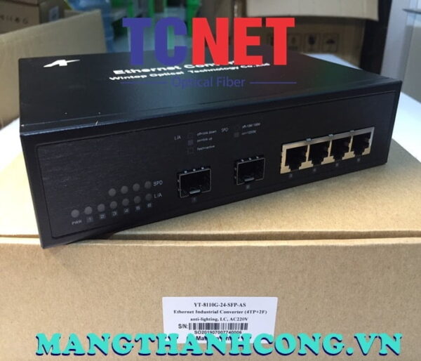 bo chuyen doi quang dien wintop yt 8110g 24 sfp as bo chuyen doi quang dien 4 cong 101001000mbps gigabit ethernet 2 cong slot sfp quang ma yt 8110g 24 sfp as 6
