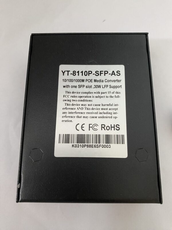 bo chuyen doi quang dien wintop yt 8110p sfp as bo chuyen doi quang dien 1 cong 101001000mbps gigabit ethernet poe 1 cong slot sfp quang ma yt 8110p sfp as 1