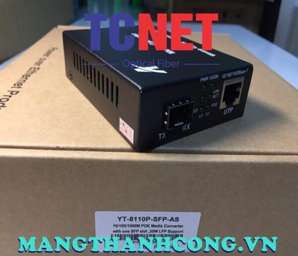 bo chuyen doi quang dien wintop yt 8110p sfp as bo chuyen doi quang dien 1 cong 101001000mbps gigabit ethernet poe 1 cong slot sfp quang ma yt 8110p sfp as 2