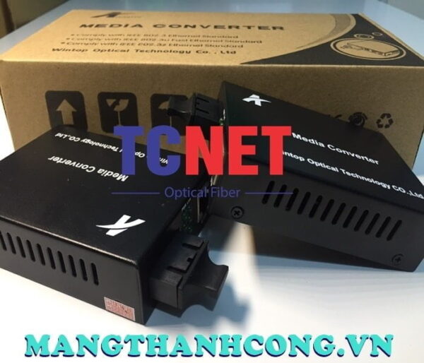 bo chuyen doi quang dien wintop yt 8110sa 11 20 bo chuyen doi quang dien 1 cong 10100mbps fast ethernet 2 soi quang 4