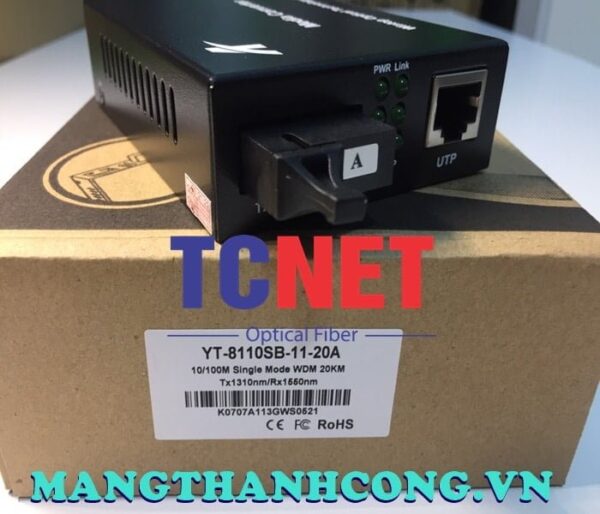 bo chuyen doi quang dien wintop yt 8110sb 11 20a bo chuyen doi quang dien 1 cong 10100mbps fast ethernet 1 soi quang chuan a 4