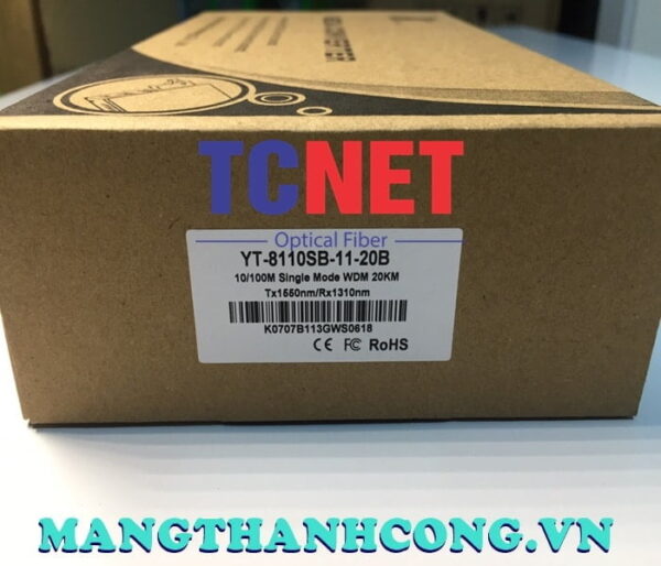 bo chuyen doi quang dien wintop yt 8110sb 11 20b bo chuyen doi quang dien 1 cong 10100mbps fast ethernet 1 soi quang chuan b 2