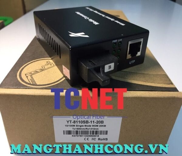 bo chuyen doi quang dien wintop yt 8110sb 11 20b bo chuyen doi quang dien 1 cong 10100mbps fast ethernet 1 soi quang chuan b 3