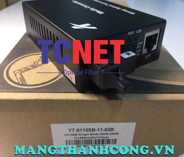 bo chuyen doi quang dien wintop yt 8110sb 11 60b bo chuyen doi quang dien 1 cong 10100mbps fast ethernet 1 soi quang chuan b 2