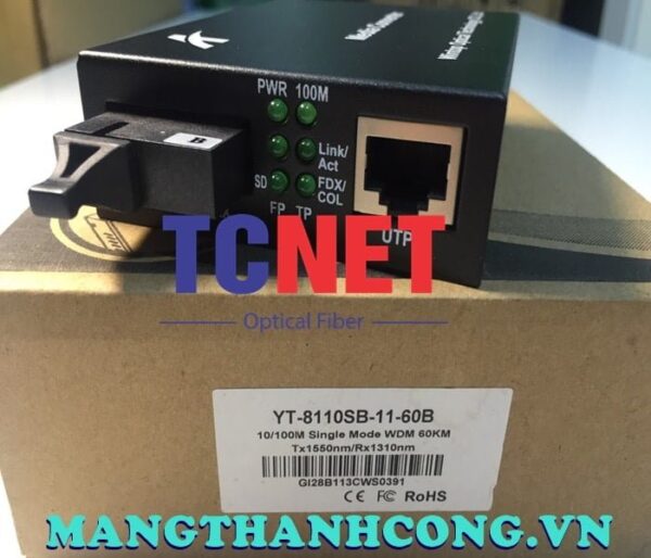 bo chuyen doi quang dien wintop yt 8110sb 11 60b bo chuyen doi quang dien 1 cong 10100mbps fast ethernet 1 soi quang chuan b 3