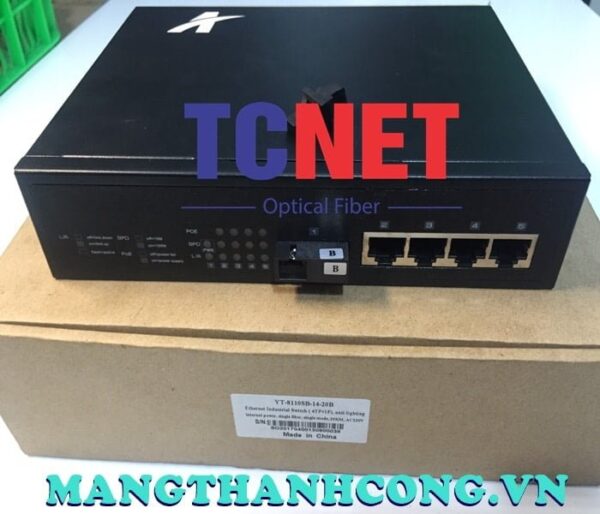 bo chuyen doi quang dien wintop yt 8110sb 14 20b bo chuyen doi quang dien 4 cong 10100mbps fast ethernet 1 soi quang chuan b 1