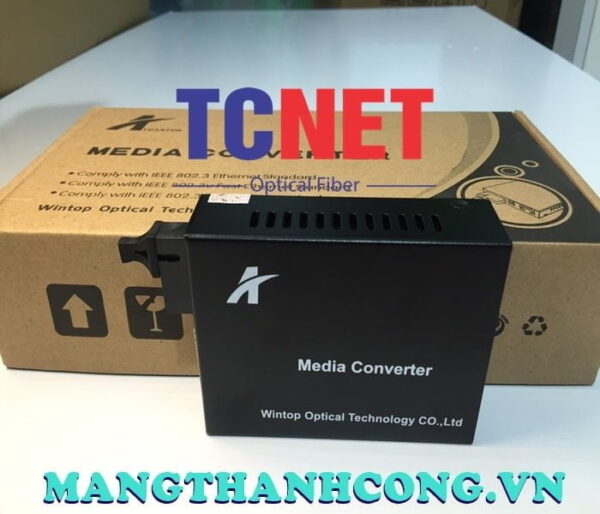 bo chuyen doi quang dien wintop yt 8112sb 20b bo chuyen doi quang dien 2 cong 10100mbps fast ethernet 1 soi quang chuan b 1