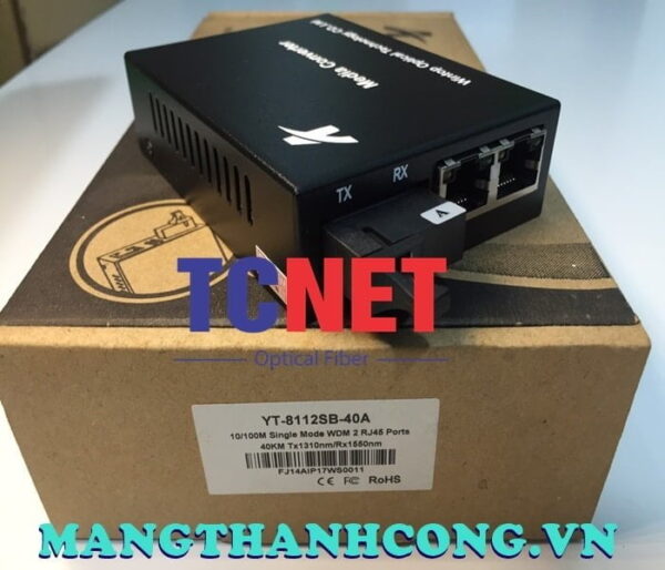 bo chuyen doi quang dien wintop yt 8112sb 40a bo chuyen doi quang dien 2 cong 10100mbps fast ethernet 1 soi quang chuan a 1