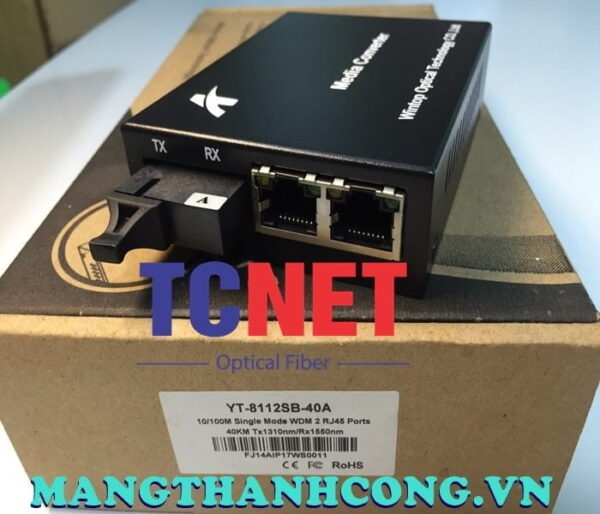 bo chuyen doi quang dien wintop yt 8112sb 40a bo chuyen doi quang dien 2 cong 10100mbps fast ethernet 1 soi quang chuan a 6