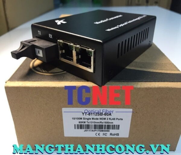 bo chuyen doi quang dien wintop yt 8112sb 60a bo chuyen doi quang dien 2 cong 10100mbps fast ethernet 1 soi quang chuan a 5