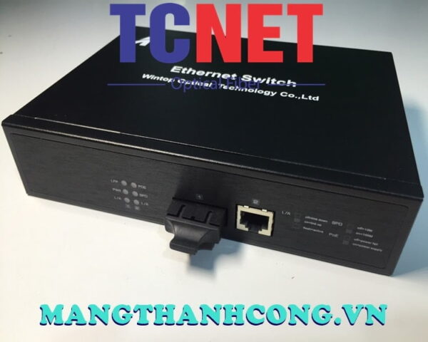 bo chuyen doi switch wintop yt mc102 1f1e at bo chuyen doi switch quang dien poe 1×10100base tx p.s.e.ports and 1×10100base fx port single mode 20km sc 65watt 10