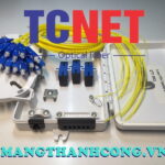 Hộp phối quang 4FO FTTH SC/UPC SM (Trắng Kem) nhựa ngoài trời