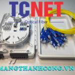 Hộp phối quang 4FO FTTH SC/UPC SM (Trắng Kem) nhựa ngoài trời