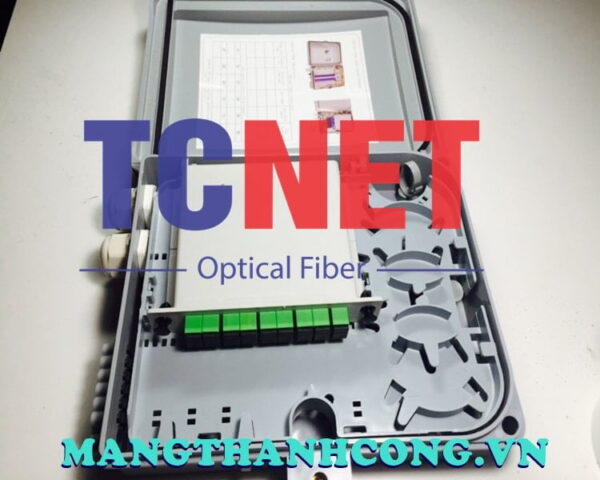 hop phoi quang ngoai troi ftth gpon gan bo chia quang splitter box abs mini 4