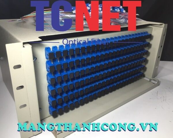 hop phoi quang odf 144fo khay truot gan rack 19 scupc 12 mau sm 3