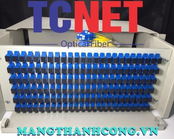 hop phoi quang odf 144fo khay truot gan rack 19 scupc sm