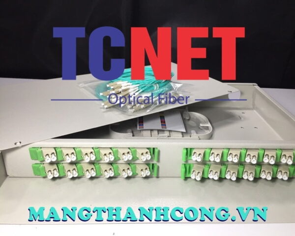 hop phoi quang odf 24fo khay co dinh gan rack 19 lc duplex om3