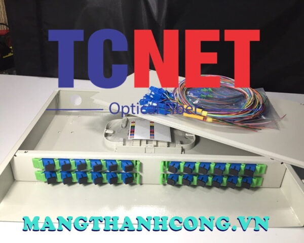 hop phoi quang odf 24fo khay co dinh gan rack 19 scupc 12 mau sm