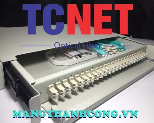 hop phoi quang odf 24fo khay truot gan rack 19 lc duplex om10