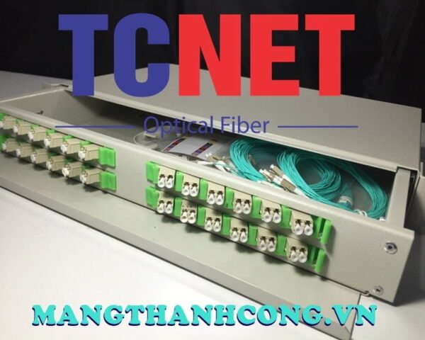 hop phoi quang odf 24fo khay truot gan rack 19 lc duplex om4