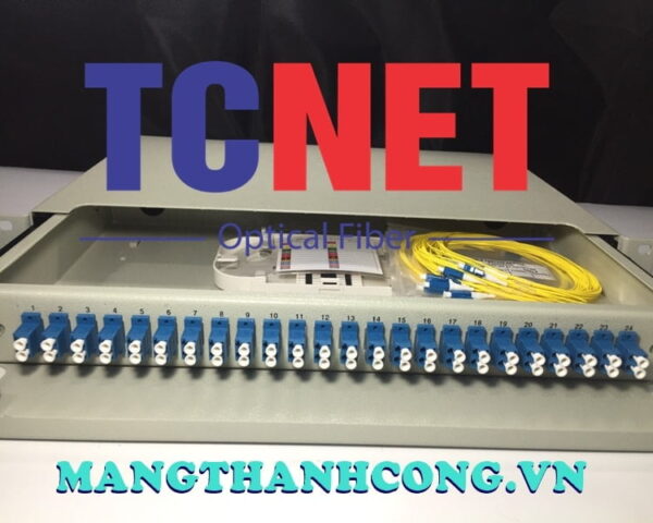 hop phoi quang odf 24fo khay truot gan rack 19 lcupc duplex sm 7