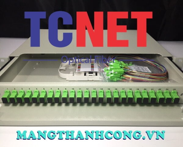 hop phoi quang odf 24fo khay truot gan rack 19 scapc 12 mau sm 6