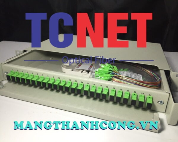 hop phoi quang odf 24fo khay truot gan rack 19 scapc 12 mau sm 8