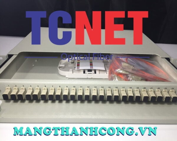 hop phoi quang odf 24fo khay truot gan rack 19 scpc mm 10