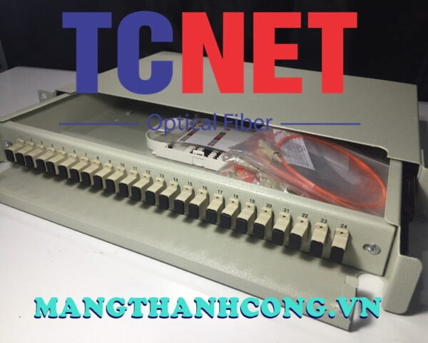 hop phoi quang odf 24fo khay truot gan rack 19 scpc mm 7