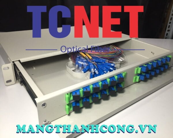hop phoi quang odf 24fo khay truot gan rack 19 scupc 12 mau sm