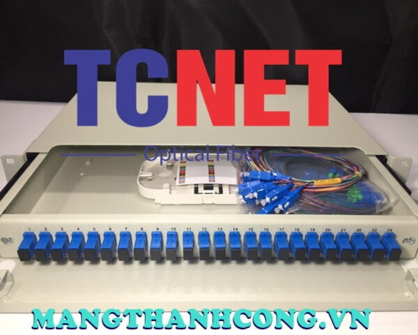 hop phoi quang odf 24fo khay truot gan rack 19 scupc 12 mau sm 7