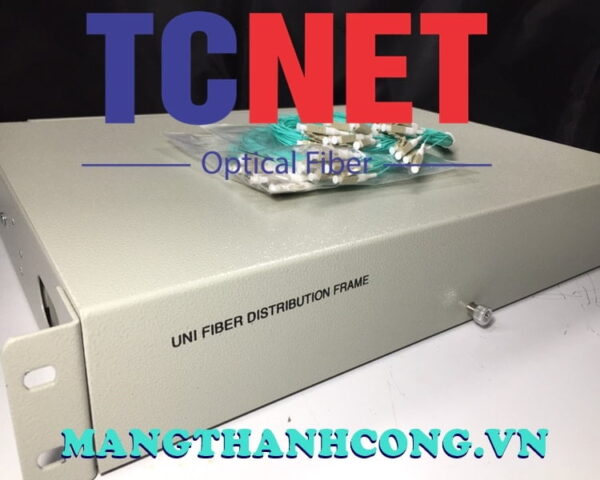 hop phoi quang odf 48fo khay co dinh gan rack 19 lc duplex om10