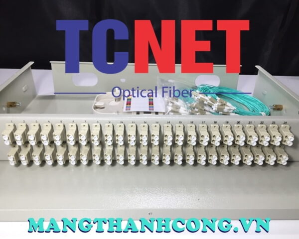 hop phoi quang odf 48fo khay co dinh gan rack 19 lc duplex om8