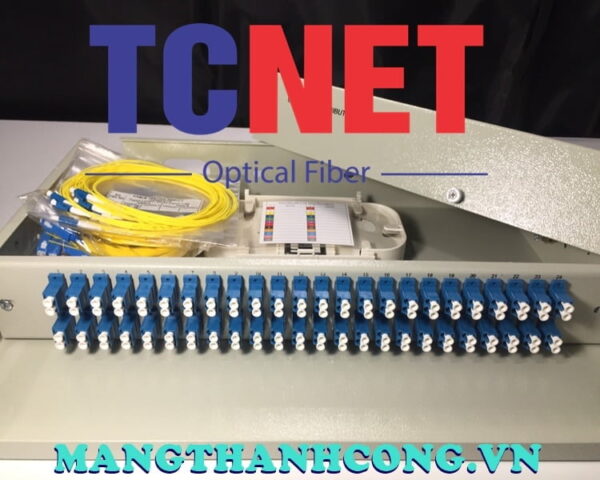 hop phoi quang odf 48fo khay co dinh gan rack 19 lcupc duplex sm 2